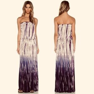 YOUNG FABULOUS & BROKE Sydney Maxi Dress in Navy Ombre XSmall